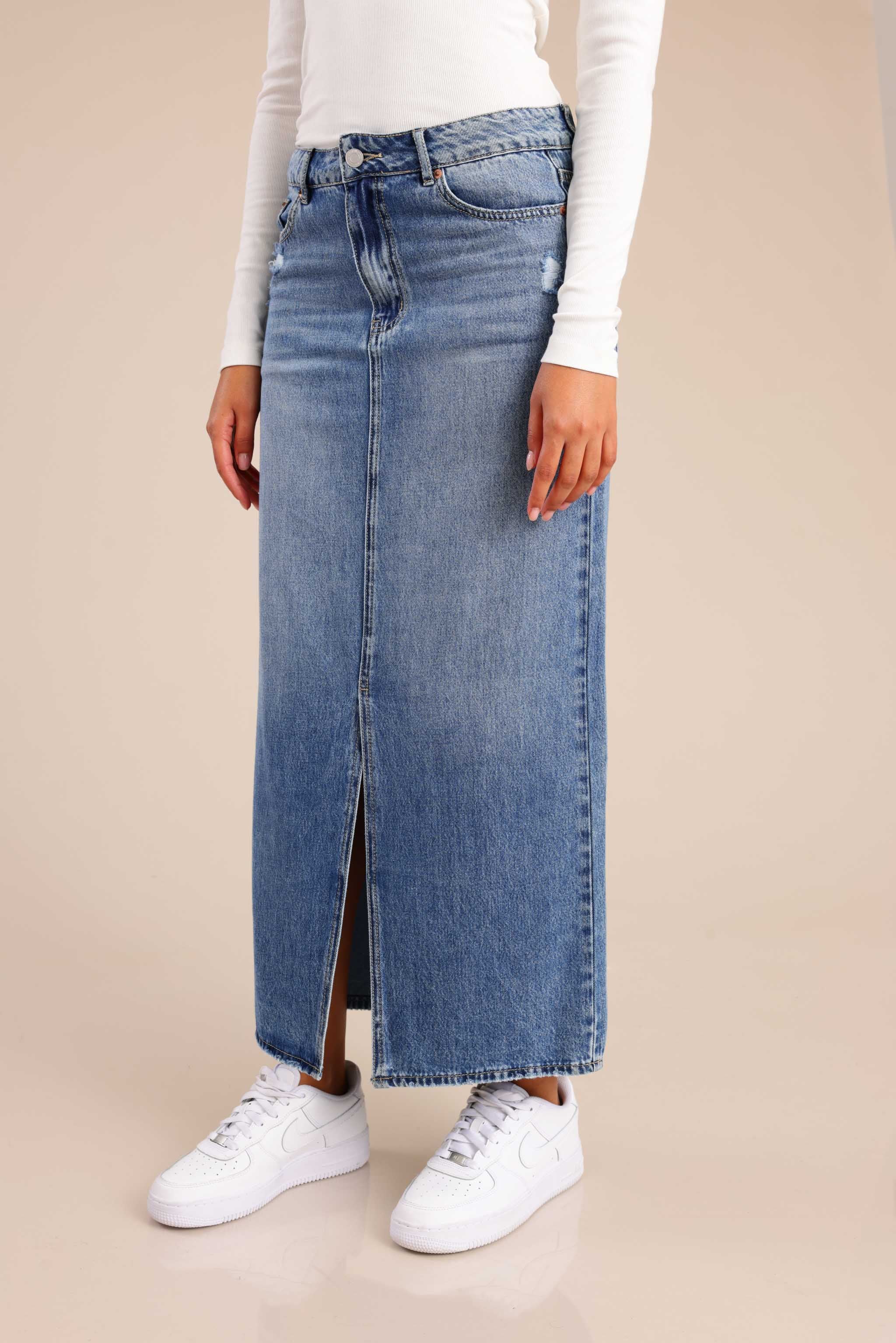 FOX נשים אחר חצאית ג'ינס חצאית ג'ינס