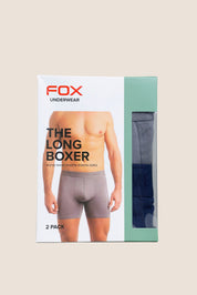 FOX אביזרים תחתונים מארז 2 תחתוני בוקסר ארוך לגבר | אפור מארז 2 תחתוני בוקסר ארוך לגבר | אפור