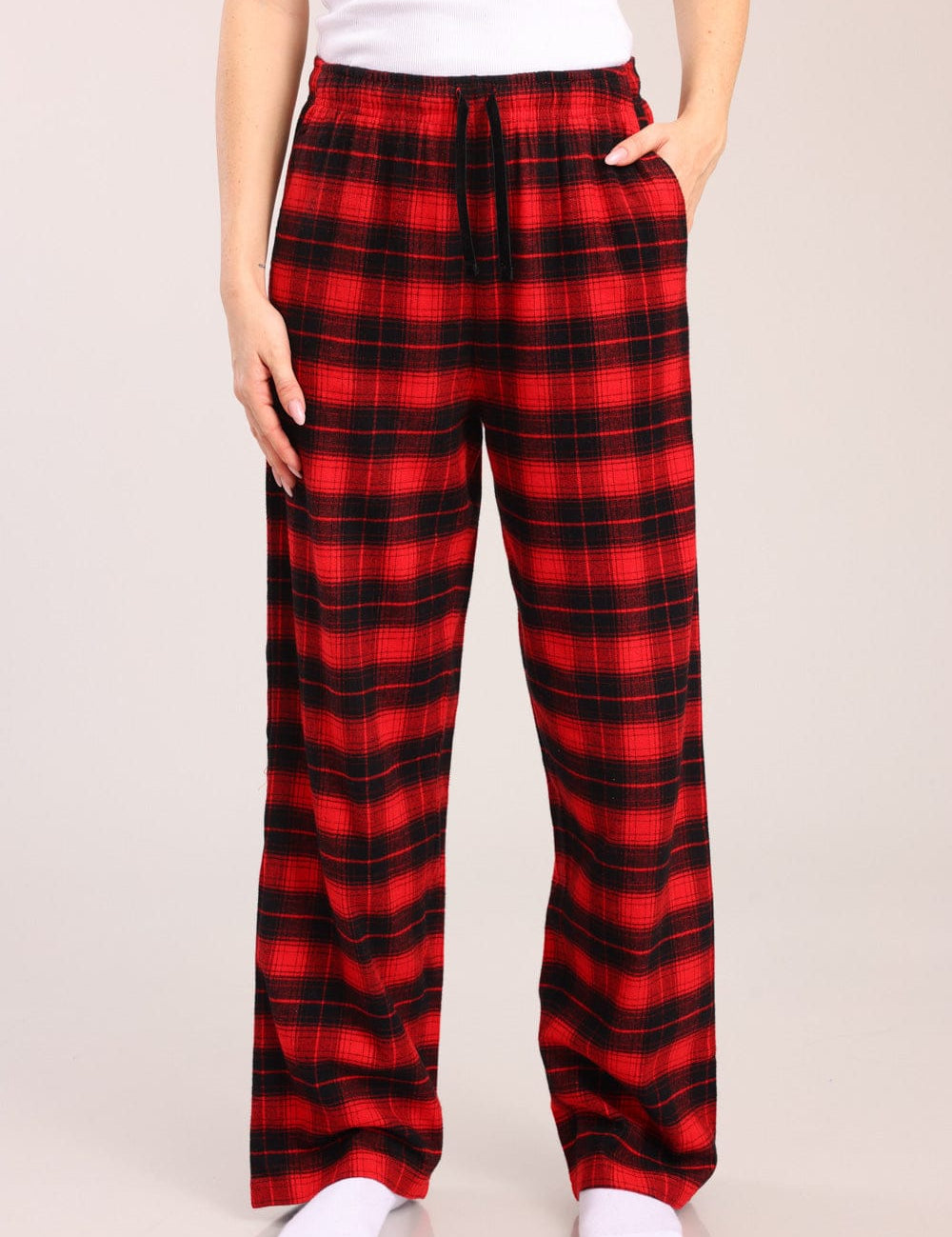 FOX נשים אחר מכנסי פיג'מה פלאנל מכנסי פיג'מה פלאנל