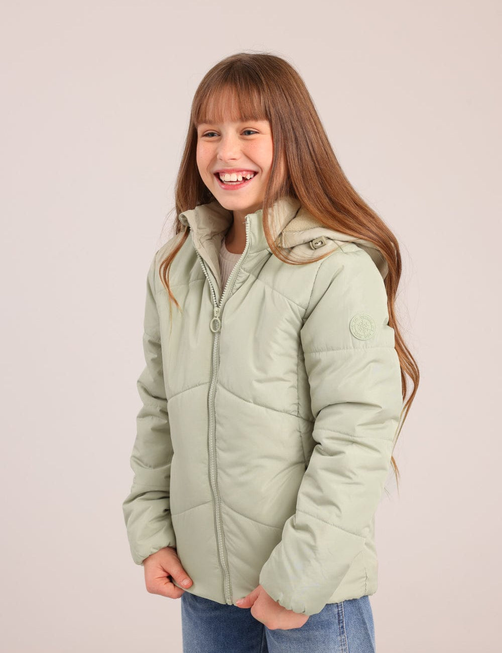 FOX בנות אחר מעיל פוך קפוצ'ון מעיל פוך קפוצ'ון