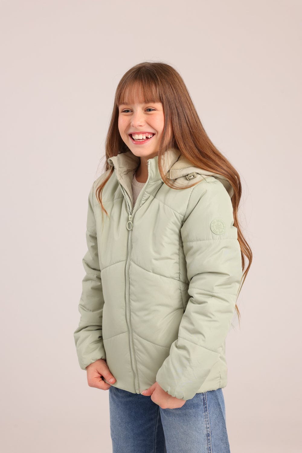 FOX בנות אחר מעיל פוך קפוצ'ון מעיל פוך קפוצ'ון