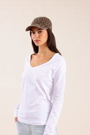 FOX נשים חולצה חולצה ארוכה צווארון V FOX | חולצה ארוכה צווארון V | קנה עכשיו