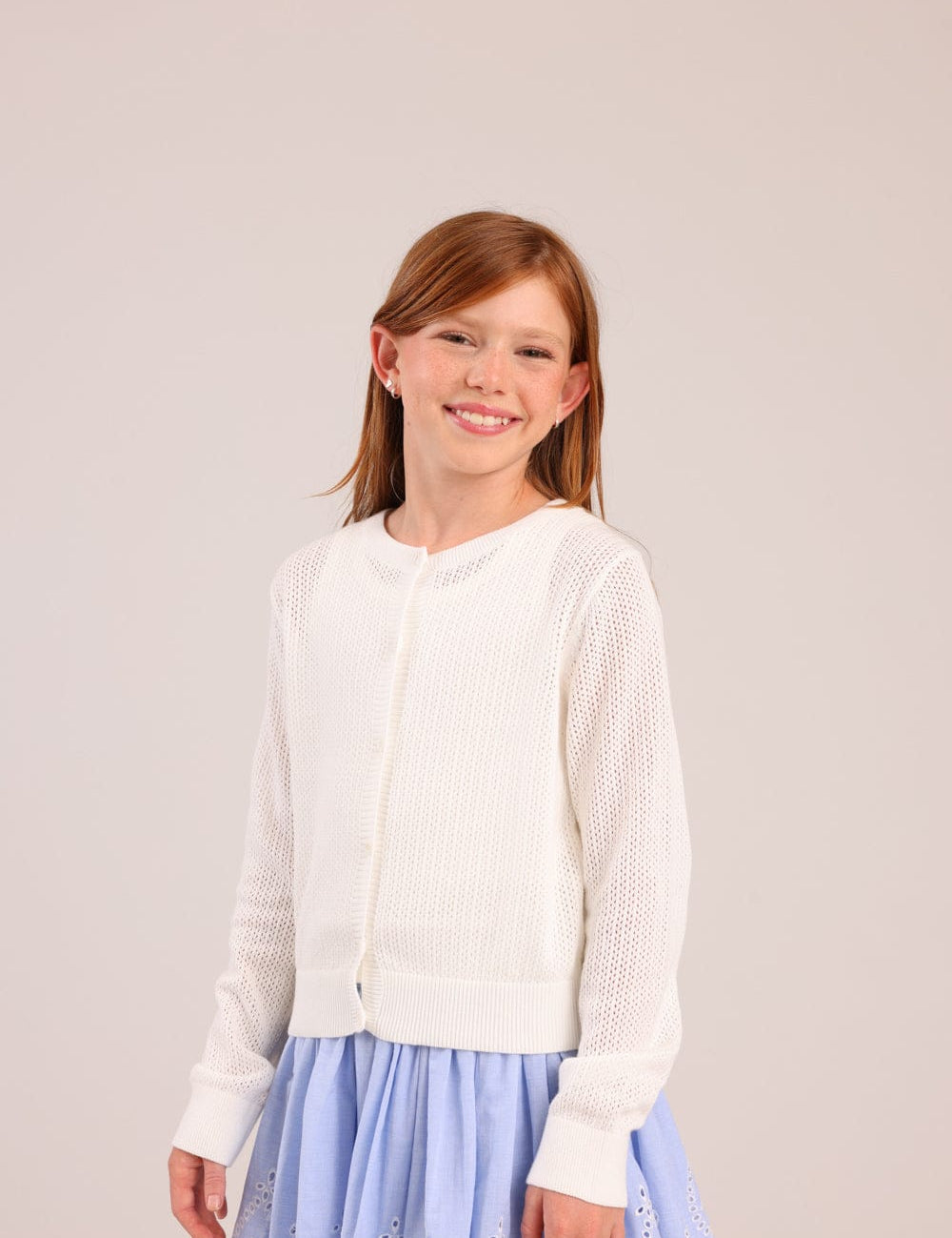 FOX בנות קרדיגן סריג קרדיגן סריג קרדיגן