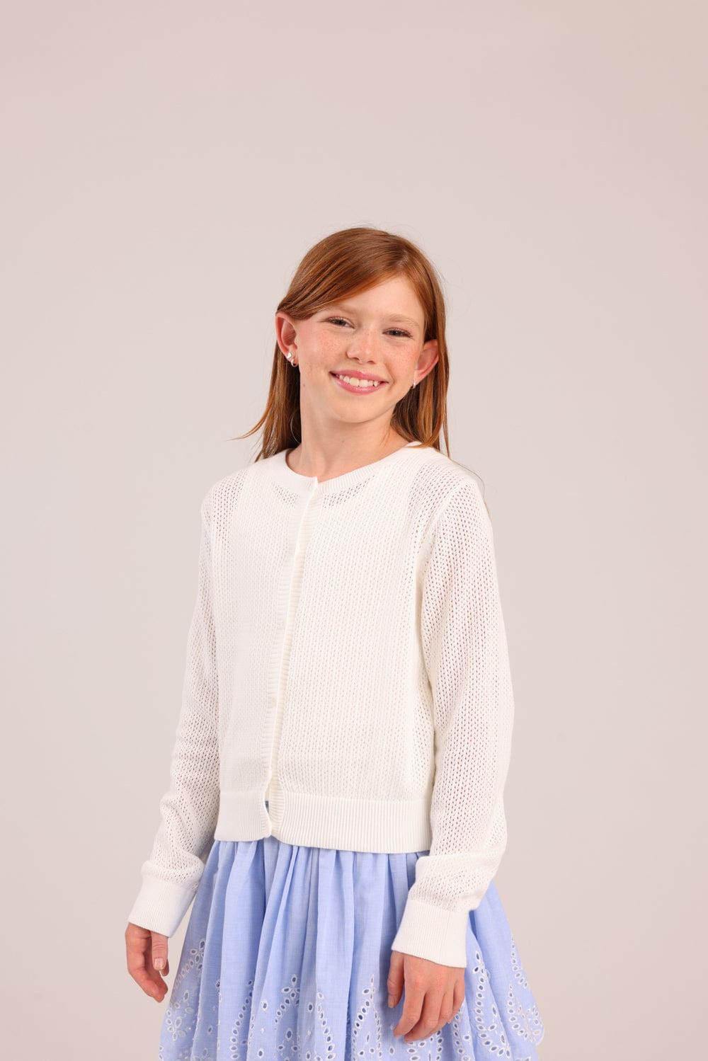 FOX בנות קרדיגן סריג קרדיגן סריג קרדיגן