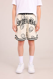 FOX בנים מכנסיים קצרים מכנסי כדורסל ממותגים ספיידרמן מכנסי כדורסל ממותגים ספיידרמן