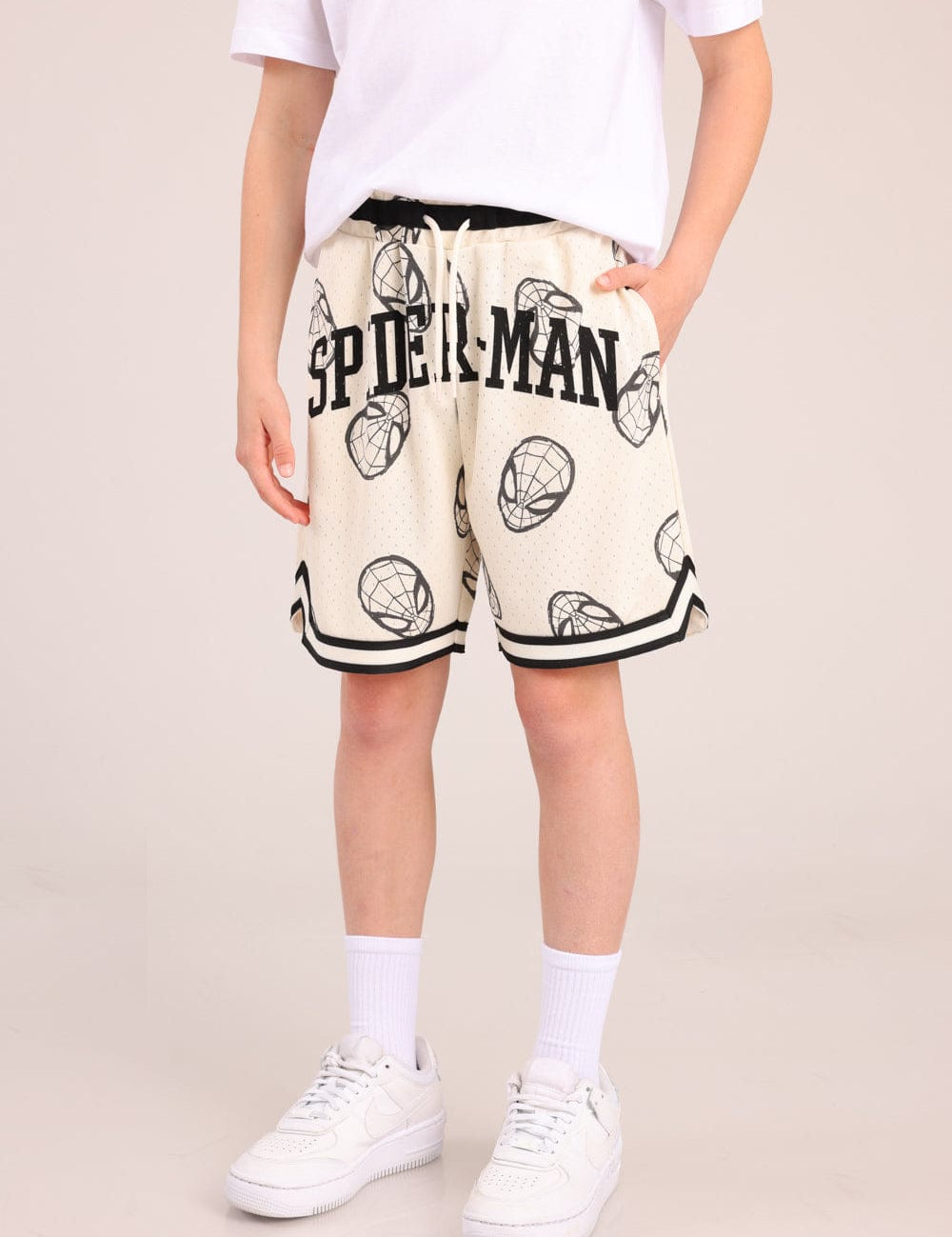 FOX בנים מכנסיים קצרים מכנסי כדורסל ממותגים ספיידרמן מכנסי כדורסל ממותגים ספיידרמן
