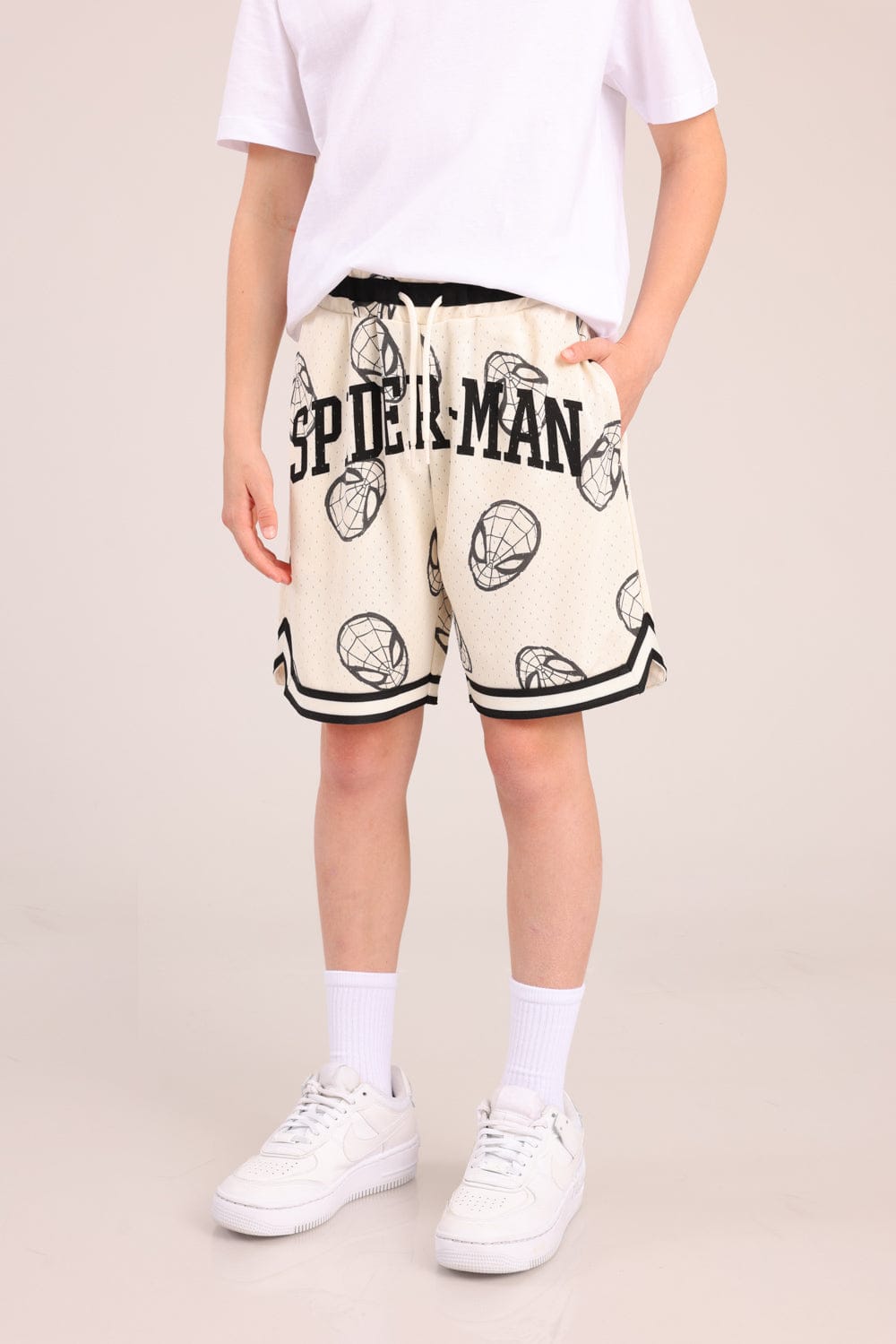 FOX בנים מכנסיים קצרים מכנסי כדורסל ממותגים ספיידרמן מכנסי כדורסל ממותגים ספיידרמן