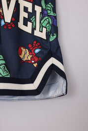 FOX תינוקות בנים מכנסיים קצרים מכנסי כדורסל ממותגים מארוול מכנסי כדורסל ממותגים מארוול