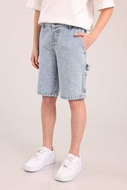 FOX בנים מכנסיים ג'ינס ברמודה ג'ינס ברמודה