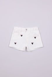 FOX תינוקות בנות מכנסיים ג'ינס קצר ממותג מיני מאוס דיסני ג'ינס קצר ממותג מיני מאוס דיסני