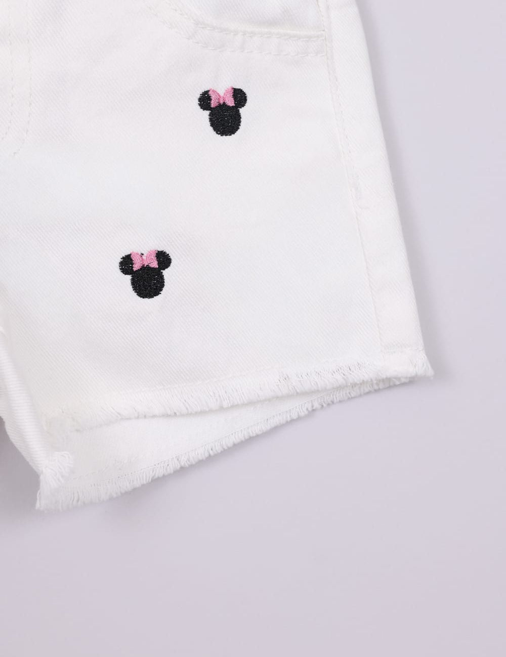 FOX תינוקות בנות מכנסיים ג'ינס קצר ממותג מיני מאוס דיסני ג'ינס קצר ממותג מיני מאוס דיסני