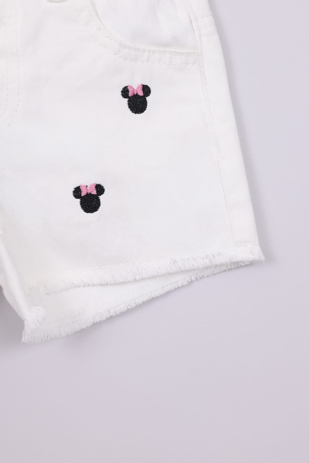 FOX תינוקות בנות מכנסיים ג'ינס קצר ממותג מיני מאוס דיסני ג'ינס קצר ממותג מיני מאוס דיסני