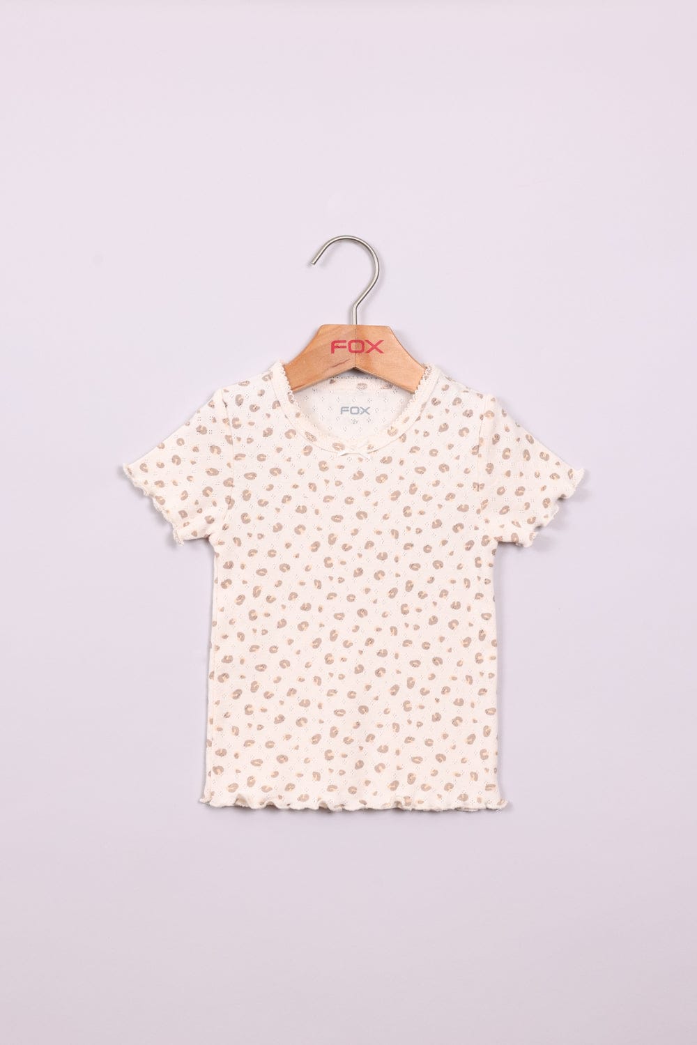 FOX תינוקות בנות חולצה חולצת ריב עם הדפס חולצת ריב עם הדפס