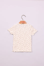 FOX תינוקות בנות חולצה חולצת ריב עם הדפס חולצת ריב עם הדפס