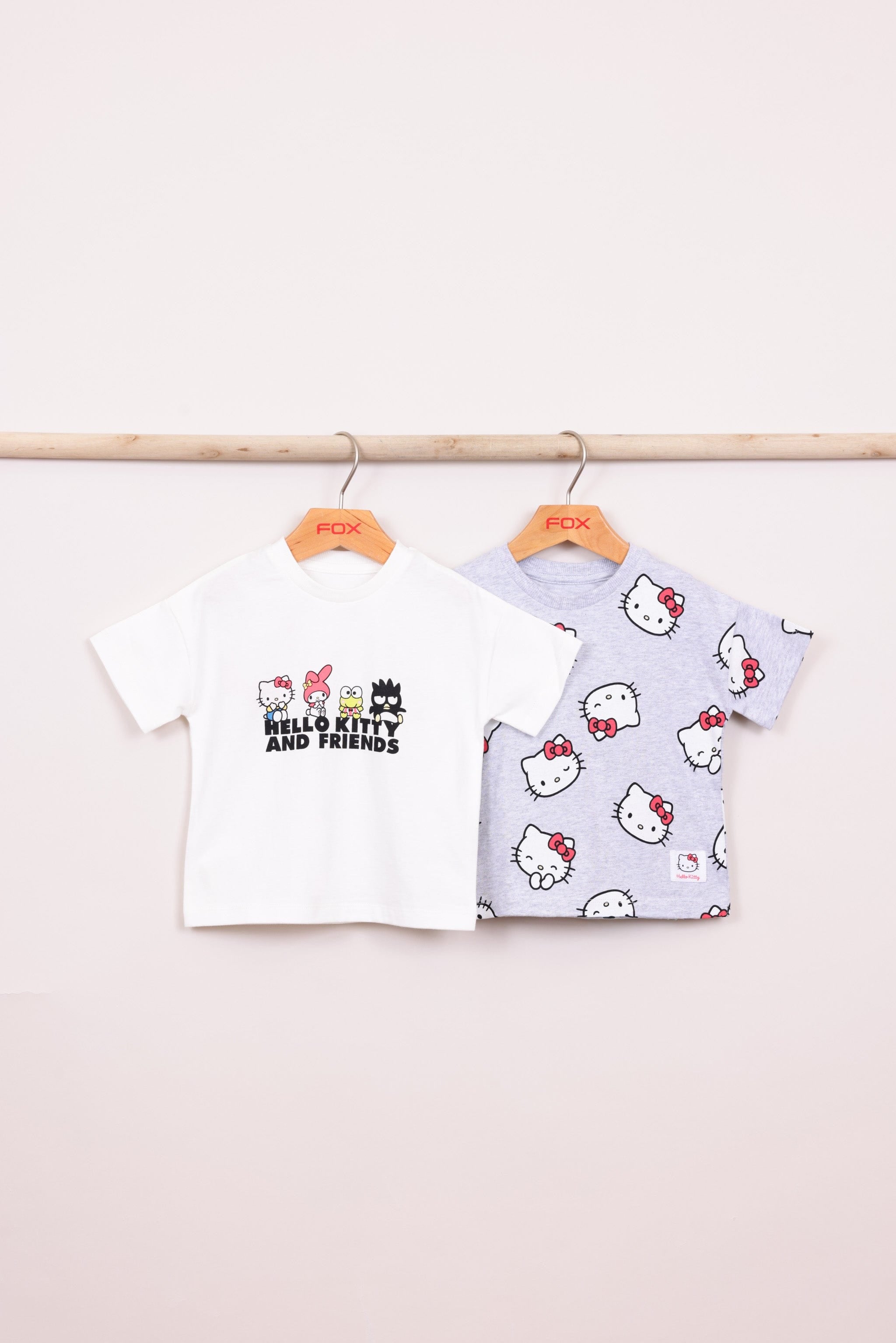 FOX תינוקות בנות חולצה מארז 2 חולצות ממותגות הלו קיטי מארז 2 חולצות ממותגות הלו קיטי