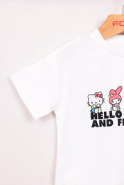 FOX תינוקות בנות חולצה מארז 2 חולצות ממותגות הלו קיטי מארז 2 חולצות ממותגות הלו קיטי