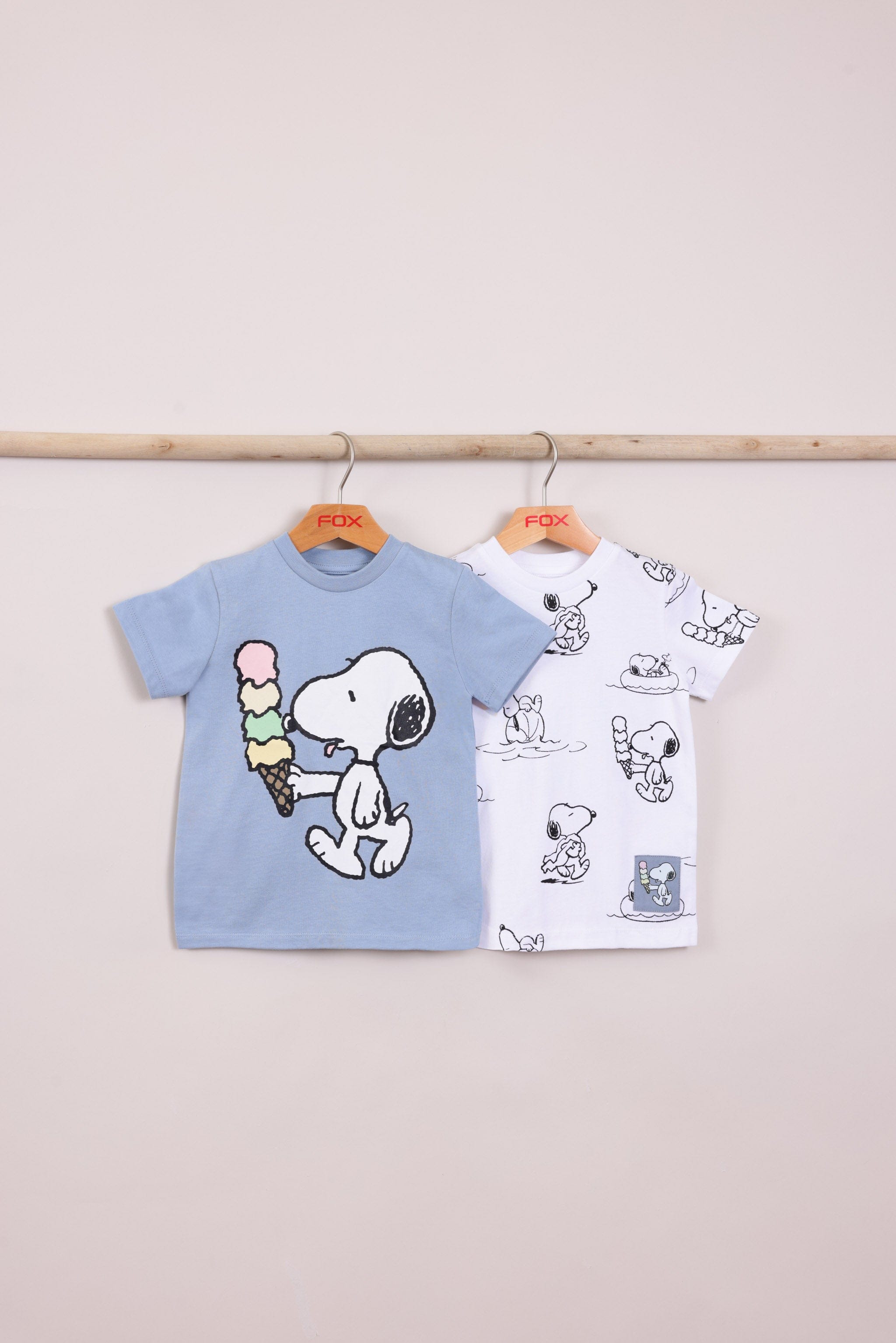 FOX תינוקות בנים חולצה מארז 2 חולצות ממותגות סנופי מארז 2 חולצות ממותגות סנופי