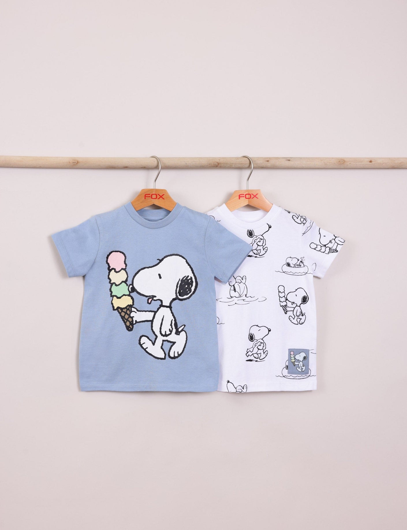 FOX תינוקות בנים חולצה מארז 2 חולצות ממותגות סנופי מארז 2 חולצות ממותגות סנופי