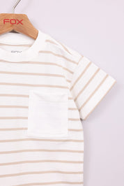 FOX תינוקות בנים חולצה חולצת פסים עם כיס חולצת פסים עם כיס