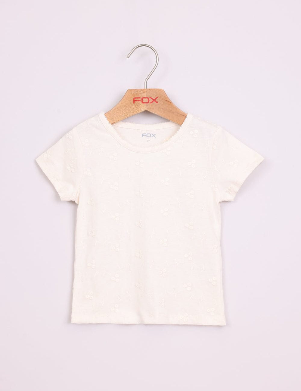 FOX תינוקות בנות חולצה קצרה חולצת טישרט חלקה חולצת טישרט חלקה