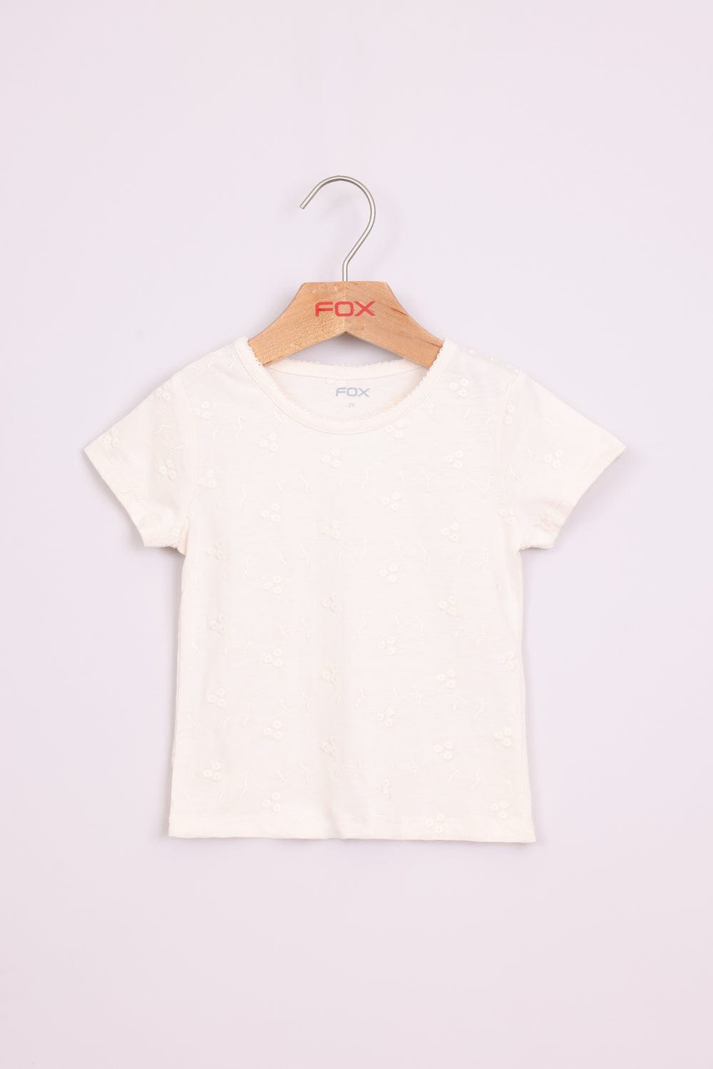 FOX תינוקות בנות חולצה קצרה חולצת טישרט חלקה חולצת טישרט חלקה