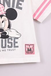 FOX תינוקות בנות חולצה חולצה ממותגת מיני מאוס דיסני חולצה ממותגת מיני מאוס דיסני