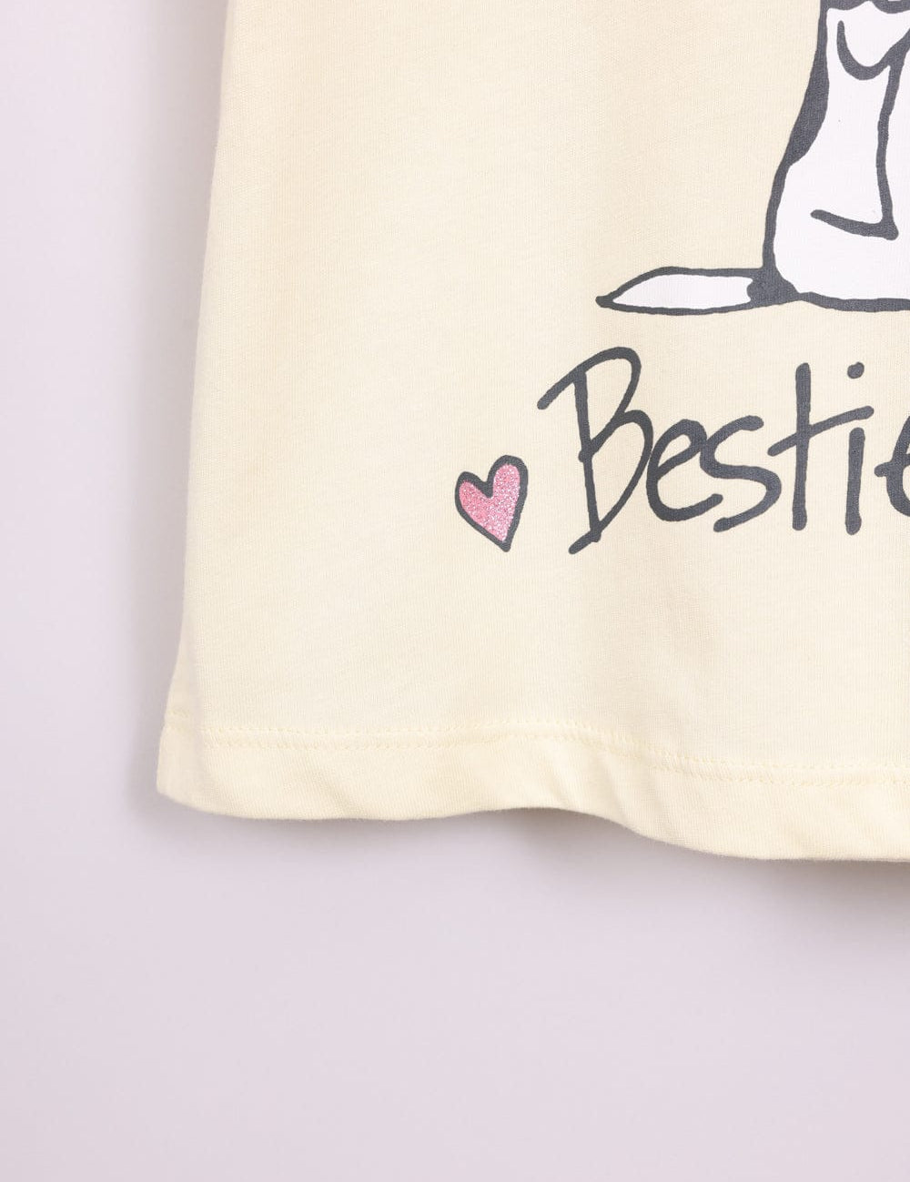 FOX תינוקות בנות חולצה חולצה ממותגת סנופי חולצה ממותגת סנופי