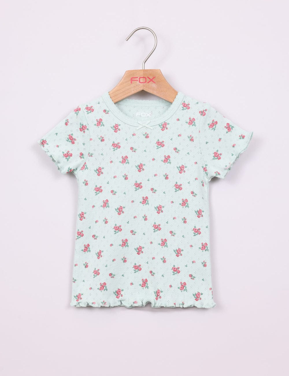 FOX תינוקות בנות חולצה קצרה חולצת פויינטל חולצת פויינטל