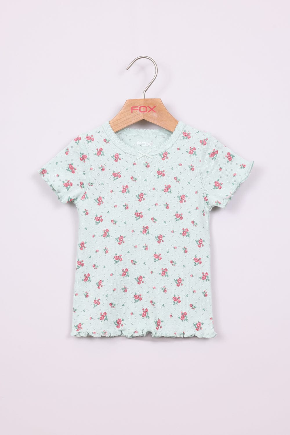 FOX תינוקות בנות חולצה קצרה חולצת פויינטל חולצת פויינטל