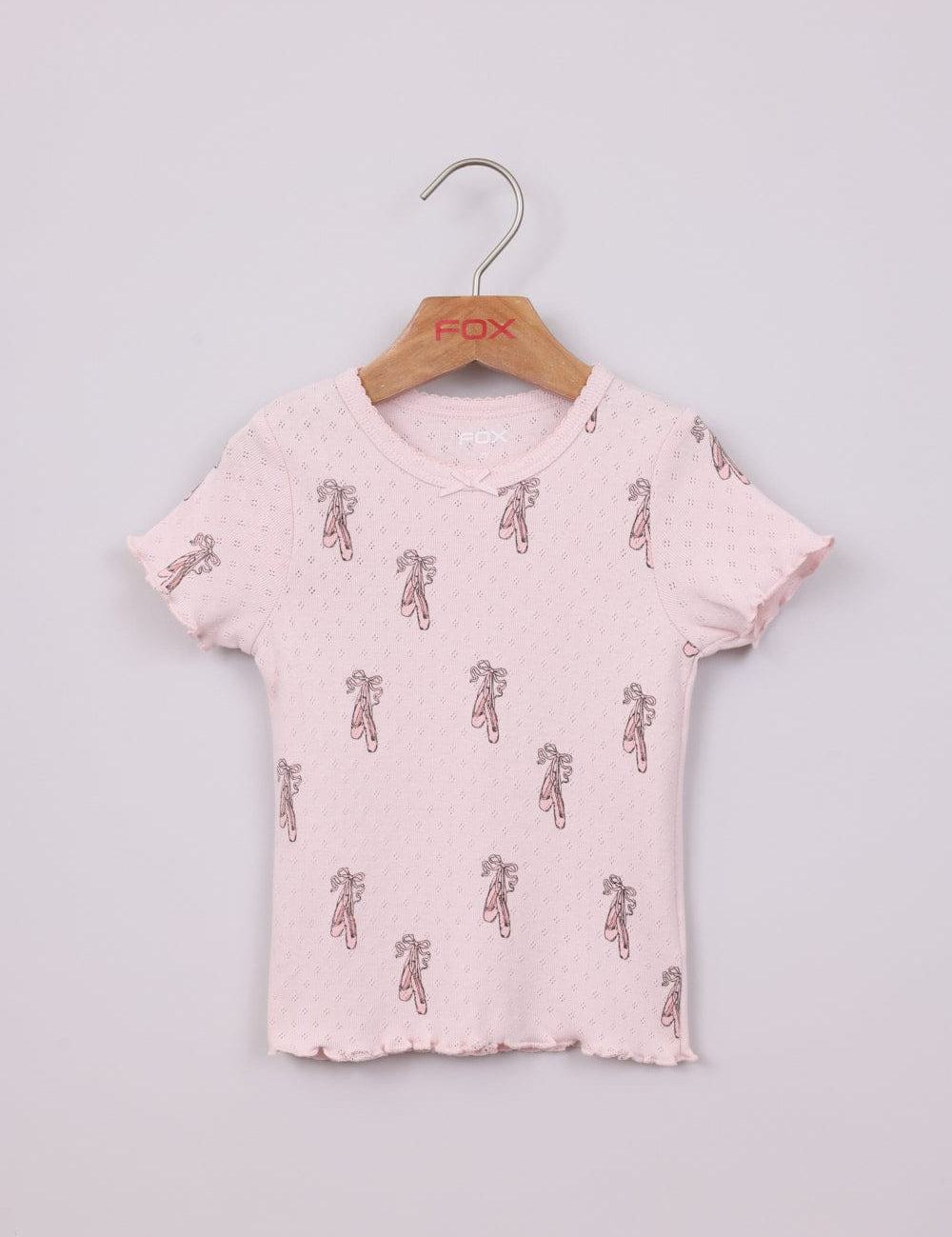 FOX תינוקות בנות חולצה קצרה חולצת פויינטל חולצת פויינטל