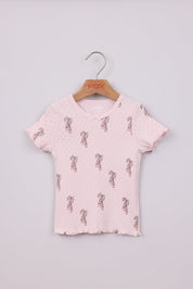 FOX תינוקות בנות חולצה קצרה חולצת פויינטל חולצת פויינטל