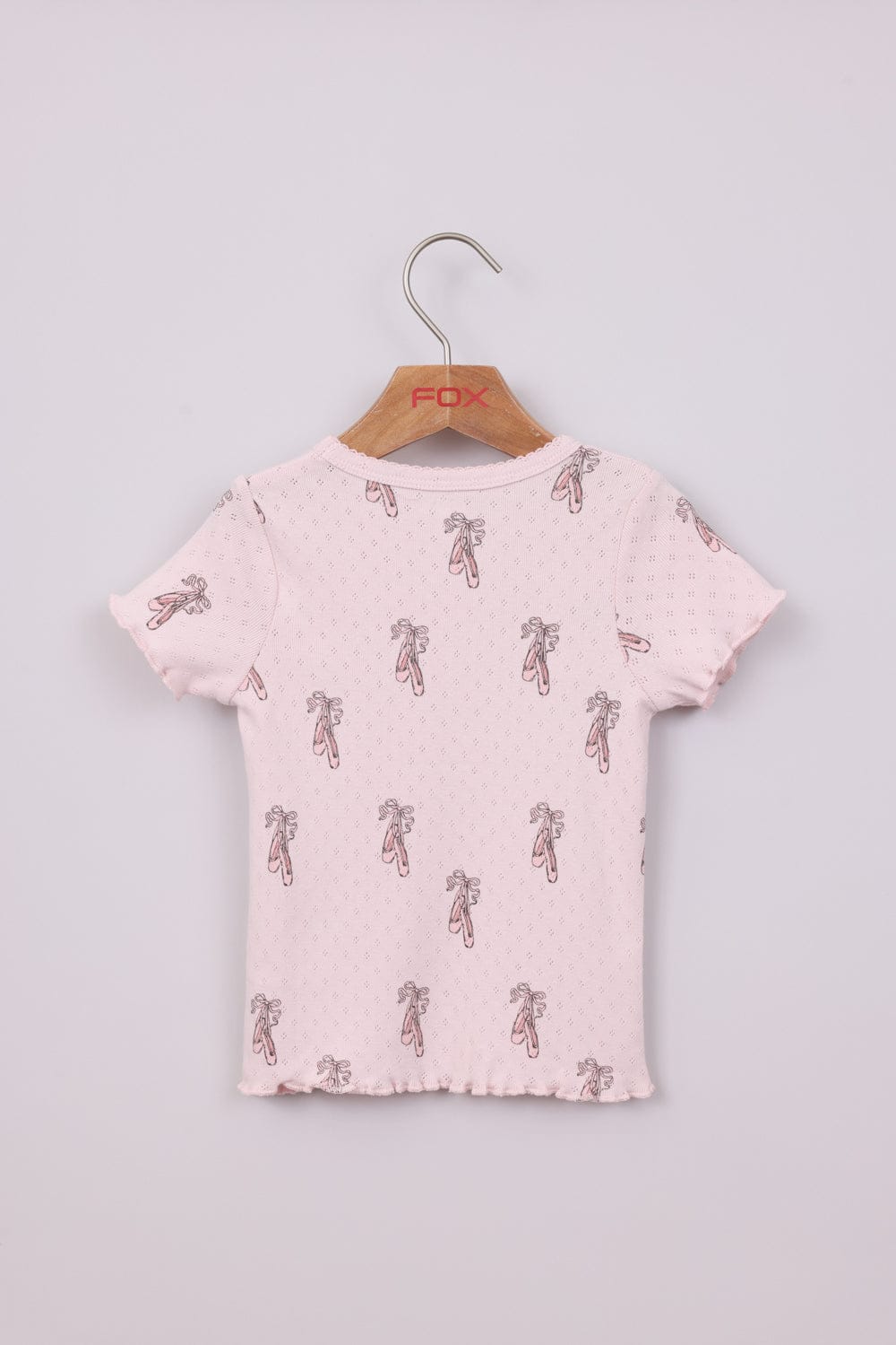 FOX תינוקות בנות חולצה קצרה חולצת פויינטל חולצת פויינטל