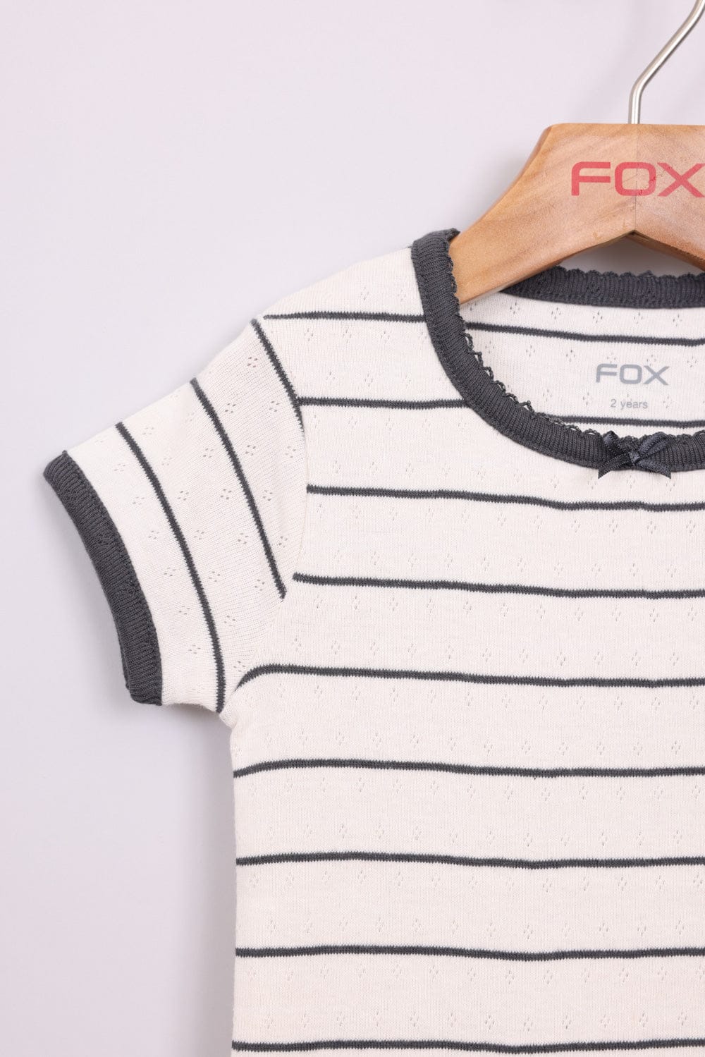 FOX תינוקות בנות חולצה חולצת פסים חולצת פסים