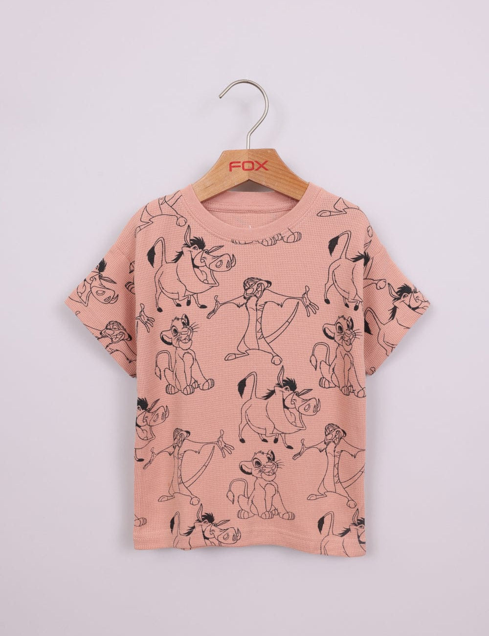 FOX תינוקות בנים חולצה קצרה חולצה ממותגת מלך האריות דיסני חולצה ממותגת מלך האריות דיסני