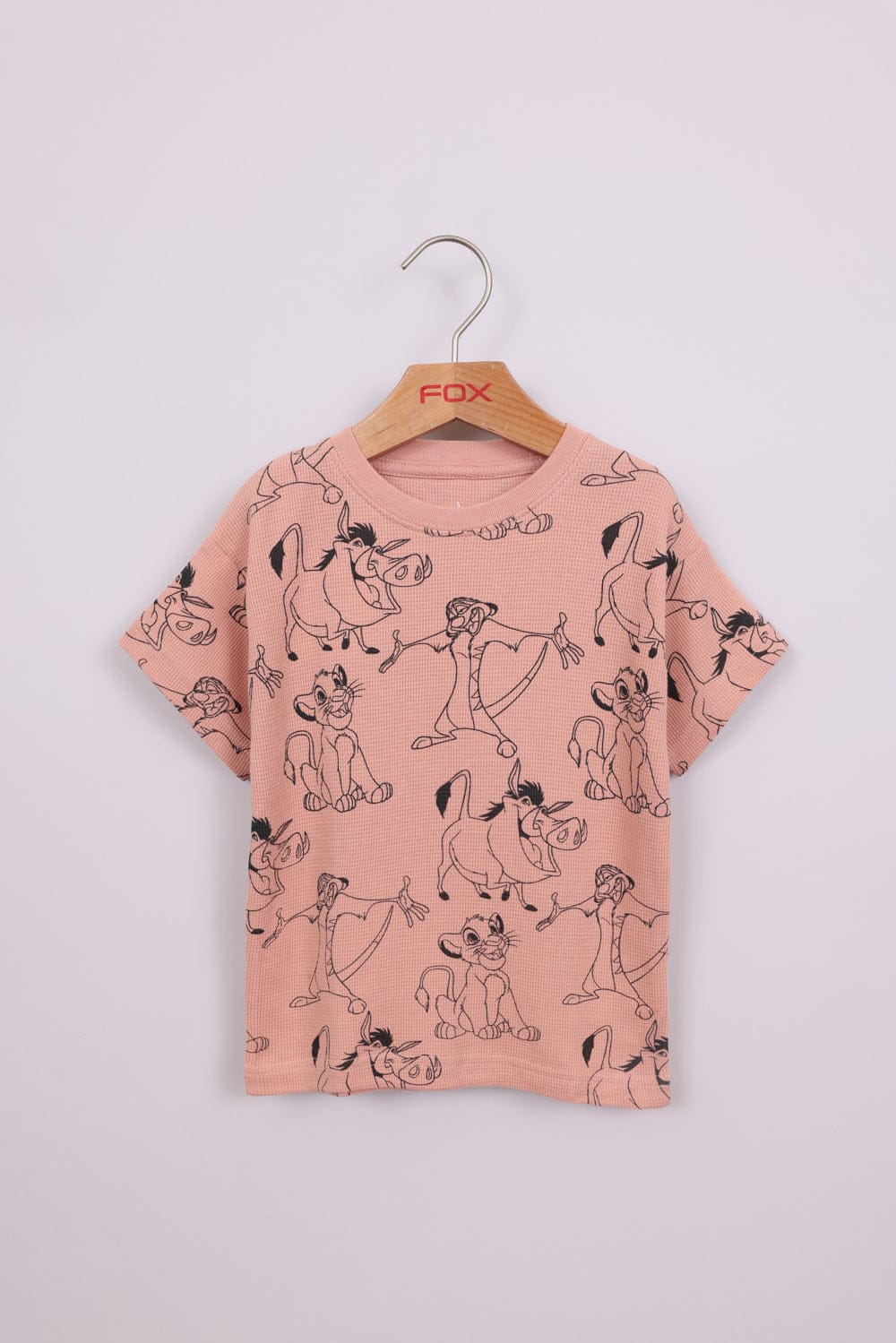 FOX תינוקות בנים חולצה קצרה חולצה ממותגת מלך האריות דיסני חולצה ממותגת מלך האריות דיסני