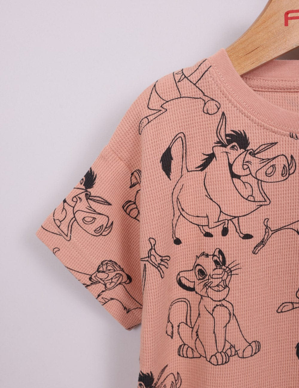 FOX תינוקות בנים חולצה קצרה חולצה ממותגת מלך האריות דיסני חולצה ממותגת מלך האריות דיסני