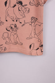 FOX תינוקות בנים חולצה קצרה חולצה ממותגת מלך האריות דיסני חולצה ממותגת מלך האריות דיסני
