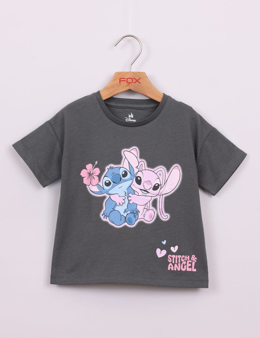 FOX תינוקות בנות חולצה חולצה ממותגת סטיץ' דיסני חולצה ממותגת סטיץ' דיסני