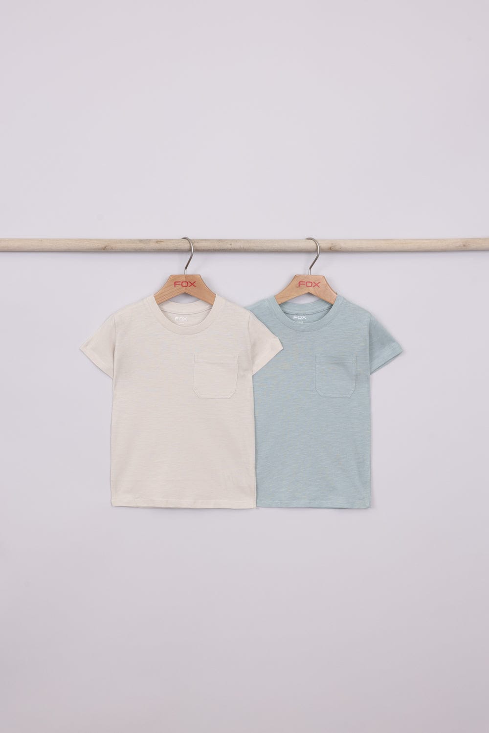 FOX תינוקות בנים חולצה קצרה 2 חולצות בייסיק עם כיס 2 חולצות בייסיק עם כיס