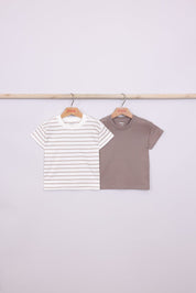 FOX תינוקות בנים חולצה קצרה מארז 2 חולצות בייסיק מארז 2 חולצות בייסיק