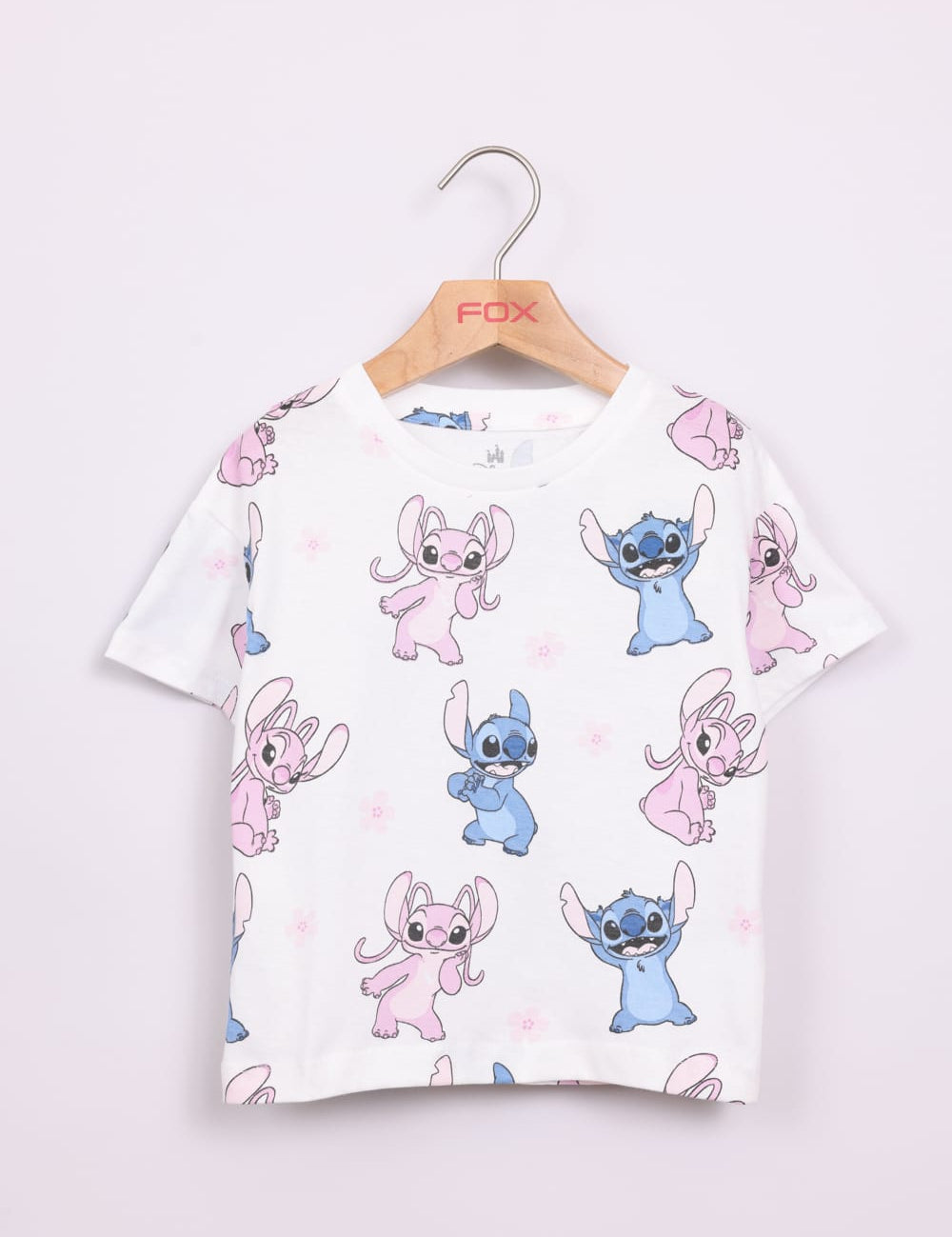 FOX תינוקות בנות חולצה חולצה ממותגת סטיץ' דיסני חולצה ממותגת סטיץ' דיסני