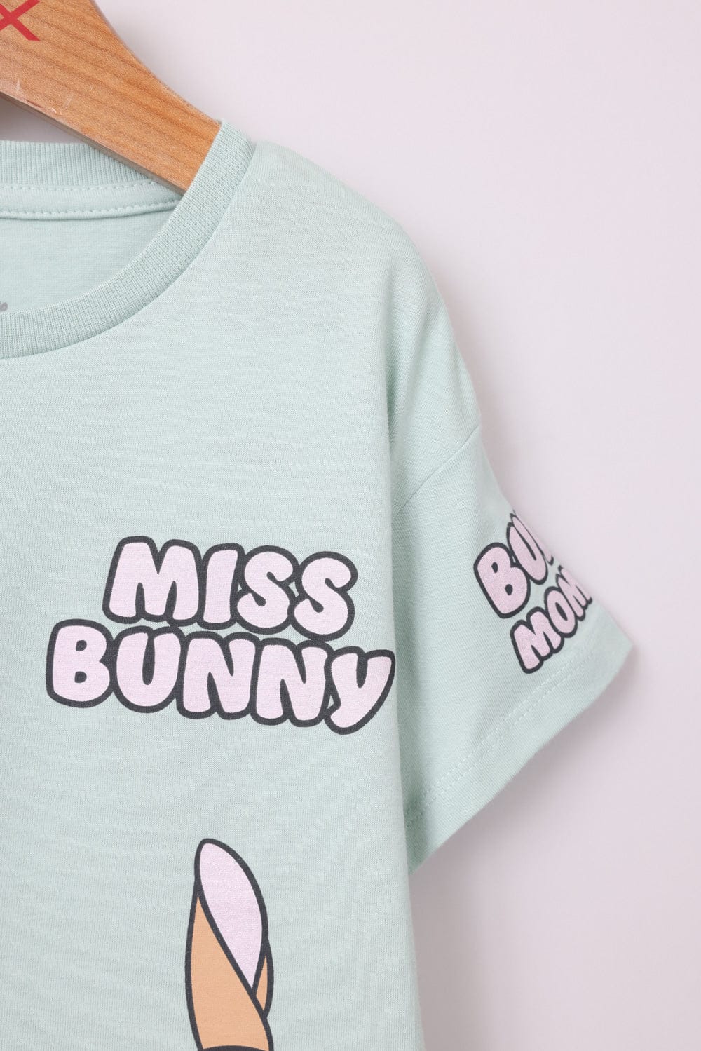 FOX תינוקות בנות חולצה קצרה חולצה ממותגת Miss Bunny דיסני חולצה ממותגת Miss Bunny דיסני