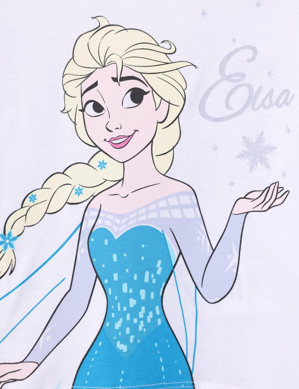 FOX תינוקות בנות חולצה קצרה חולצה ממותגת אלזה דיסני חולצה ממותגת אלזה דיסני