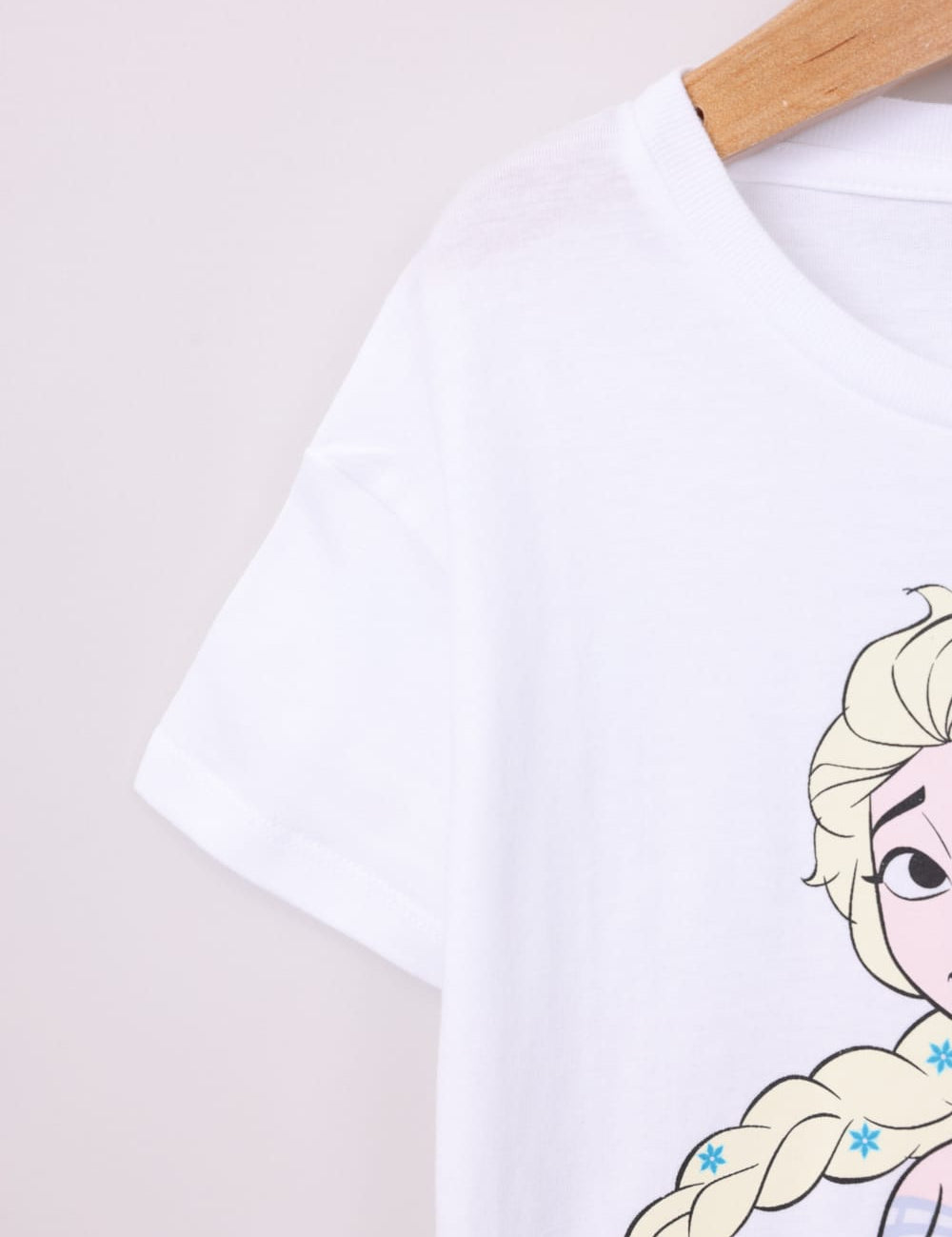 FOX תינוקות בנות חולצה קצרה חולצה ממותגת אלזה דיסני חולצה ממותגת אלזה דיסני