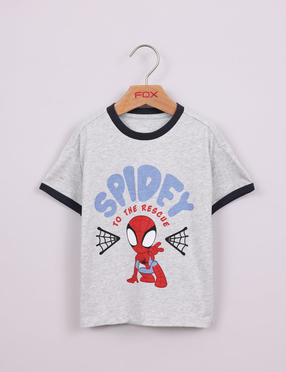 FOX תינוקות בנים חולצה קצרה חולצה ממותגת ספיידרמן חולצה ממותגת ספיידרמן