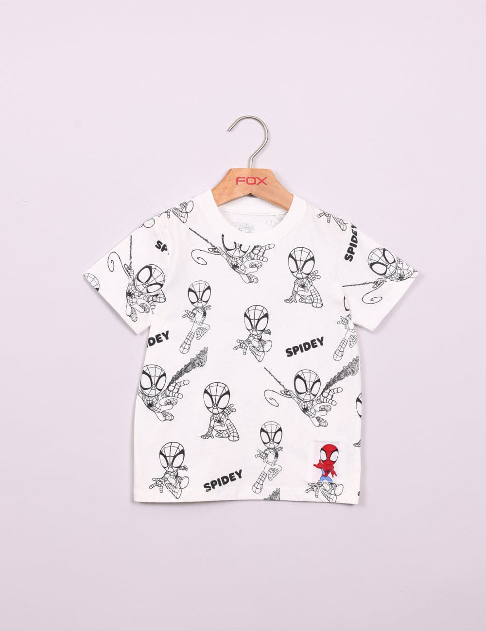 FOX תינוקות בנים חולצה חולצה ממותגת ספיידרמן חולצה ממותגת ספיידרמן