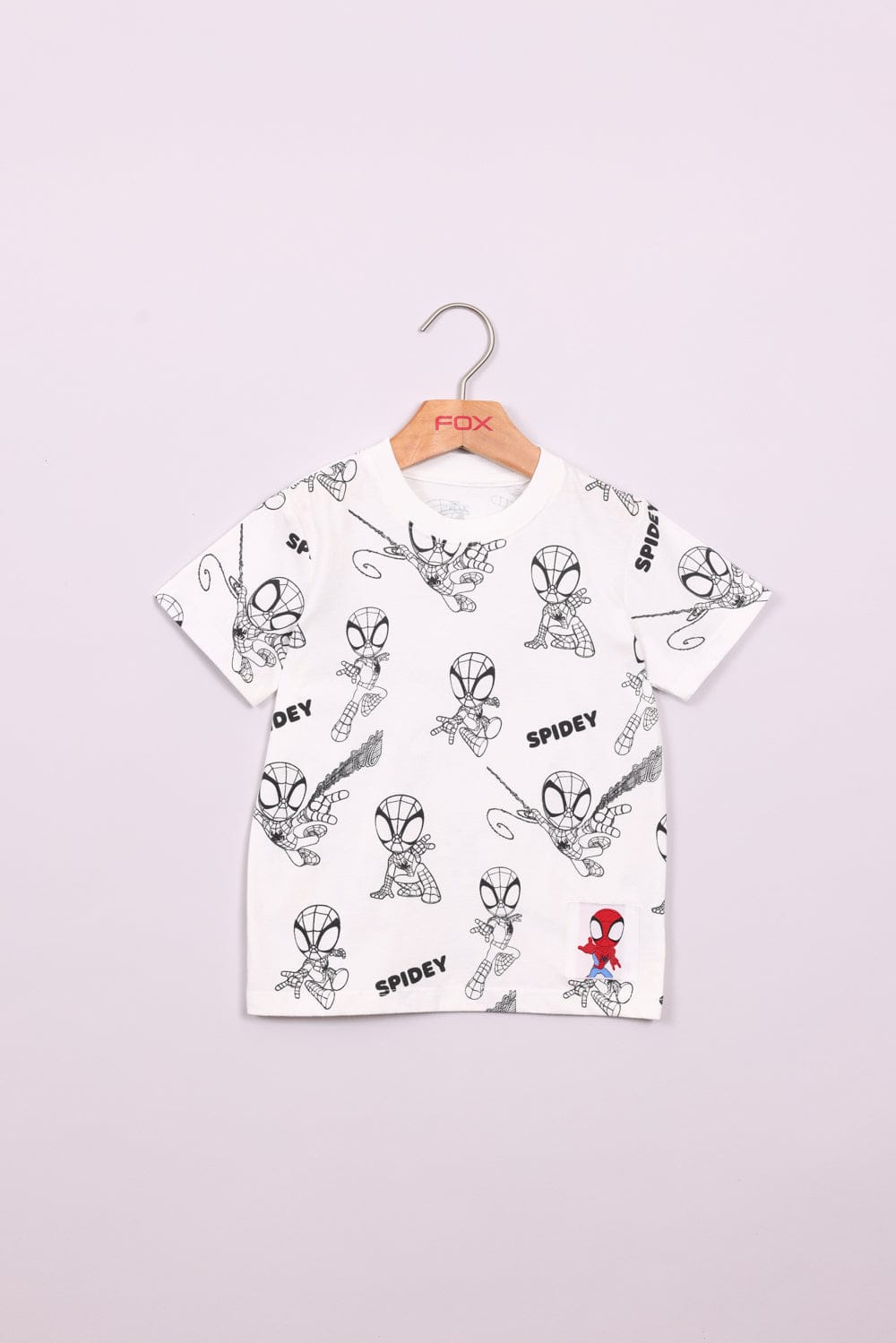 FOX תינוקות בנים חולצה חולצה ממותגת ספיידרמן חולצה ממותגת ספיידרמן