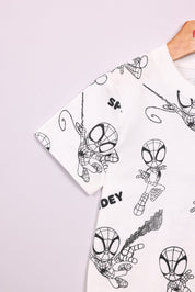 FOX תינוקות בנים חולצה חולצה ממותגת ספיידרמן חולצה ממותגת ספיידרמן