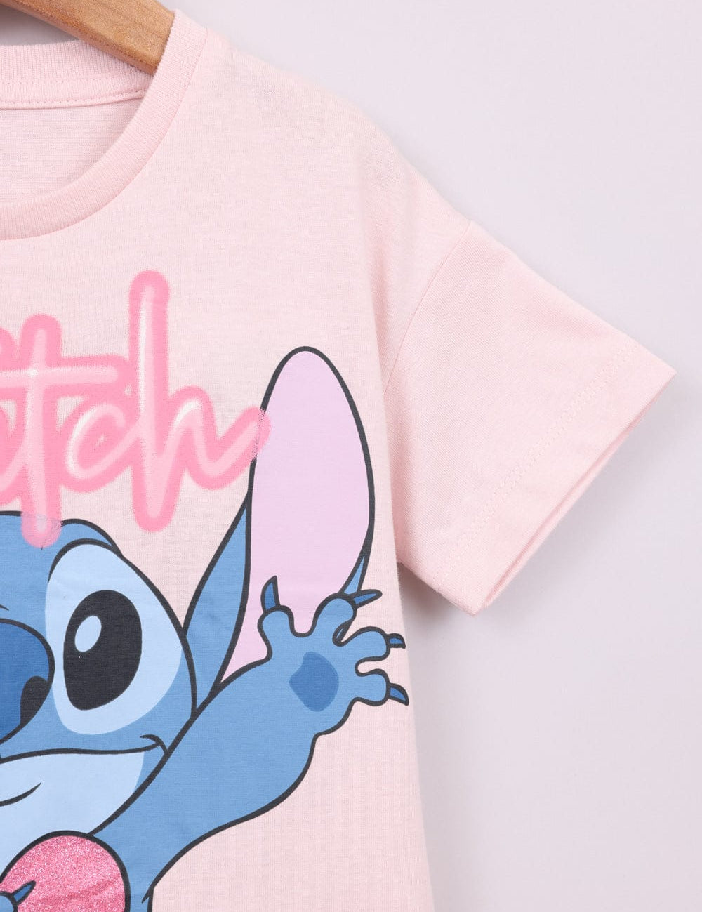 FOX תינוקות בנות חולצה חולצה ממותגת סטיץ' דיסני חולצה ממותגת סטיץ' דיסני