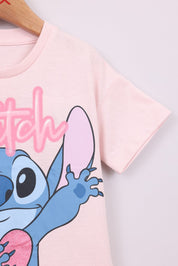 FOX תינוקות בנות חולצה חולצה ממותגת סטיץ' דיסני חולצה ממותגת סטיץ' דיסני